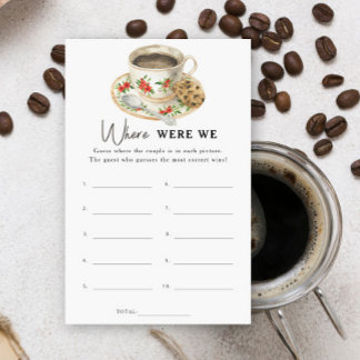Coffee cup bridal shower Where were we game