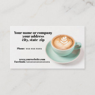 Coffee cup business card
