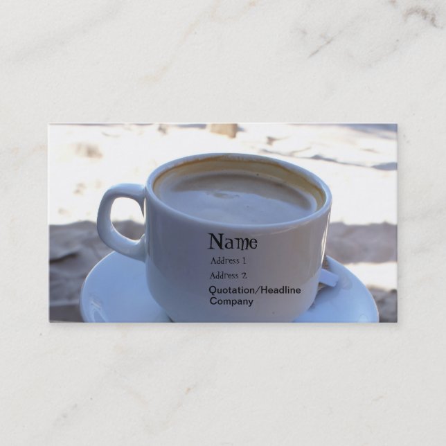 Coffee Cup Business Card (Front)