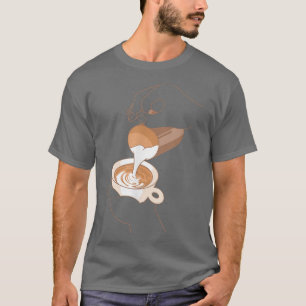 Coffee Cup Cappuccino Milk Foam Coffee Lover Espre T-Shirt