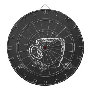 COFFEE CUP CHALK DARTBOARD