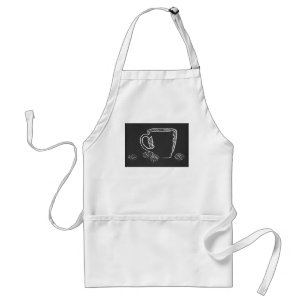 COFFEE CUP CHALK STANDARD APRON