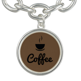 Coffee Cup Charm Bracelet