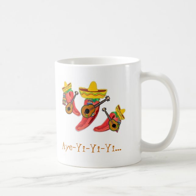 Coffee Cup, Chilli Peppers , Mariachi Band Mug (Right)
