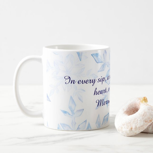 Coffee Cup, Christmas themed Coffee Mug (With Donut)