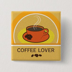 Coffee Cup Coffee Lover Coffee Beans Square Button
