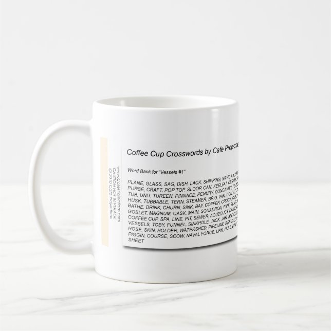 Coffee Cup Crosswords - Vessels #1 (Left)
