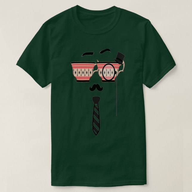 coffee cup cute gentleman T-Shirt (Design Front)