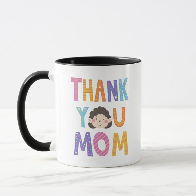 Coffee Cup Design "Thank You Mum" ​​Very Meaning (Left)
