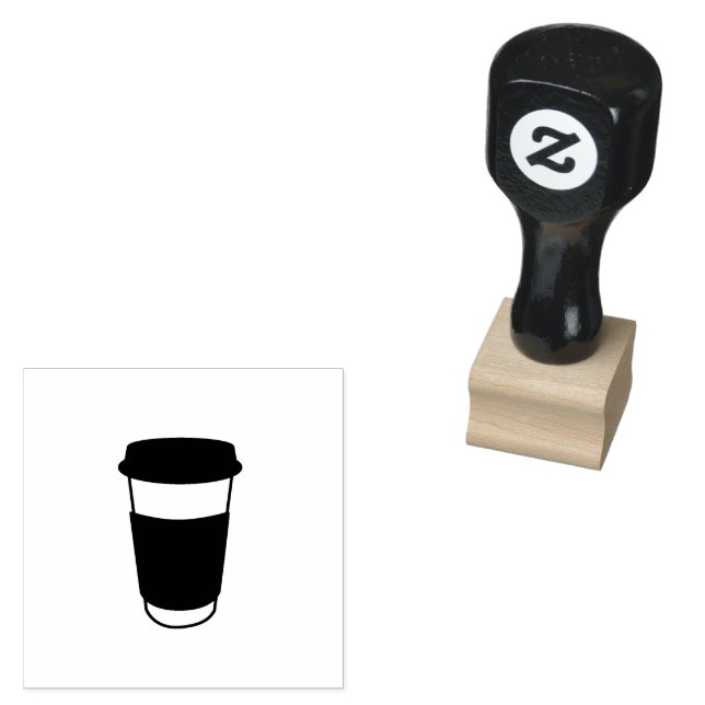 Coffee cup for loyalty cards Simple Rubber Stamp (Stamped)