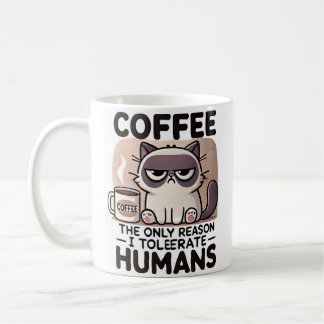 Coffee Cup - Fun, sarcastic cat puff