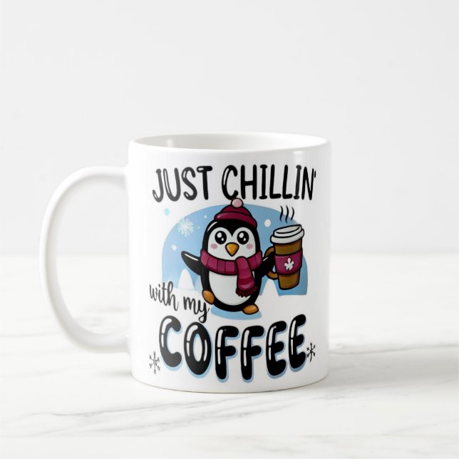 Coffee Cup - Funny penguin pudding (Left)
