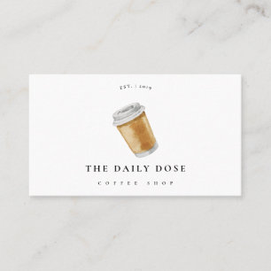 Coffee Cup Illustration coffee shop Business Card