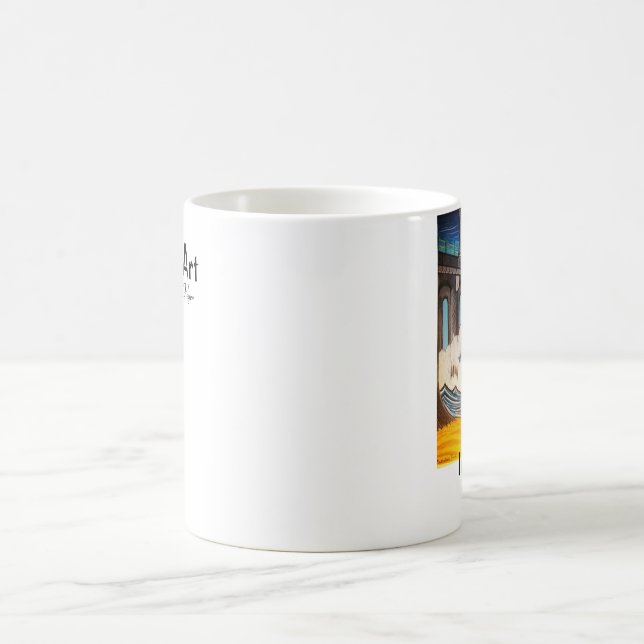 Coffee Cup- Irie Manhattan Beach. barrel Mug (Center)