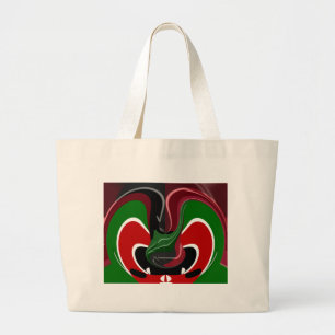 Coffee cup Kenya Flag Hakuna Matata Large Tote Bag
