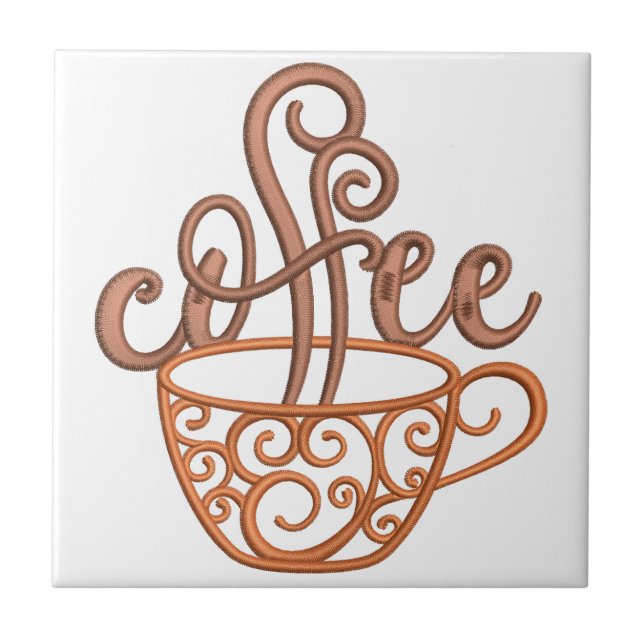 Coffee Cup Kitchen Dining Decor Tile (Front)