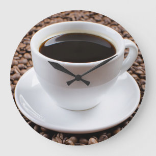 Coffee cup large clock