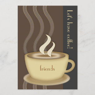 Coffee Cup Large Invitation