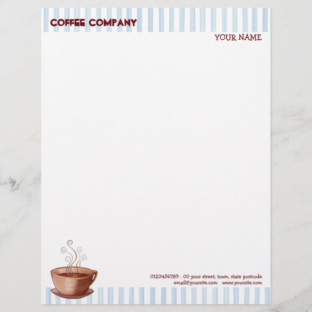 Coffee Cup Letterhead (Front)