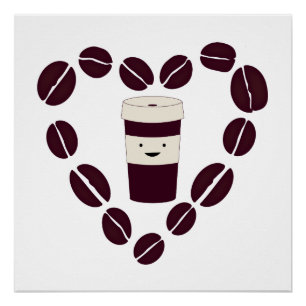 Coffee Cup Love Poster