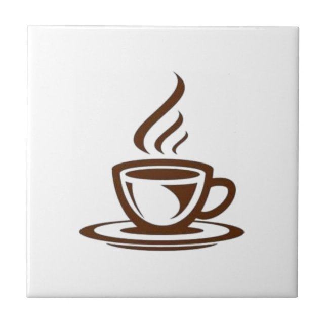 Coffee Cup Mark Design Tile for Kitchen or Wall (Front)