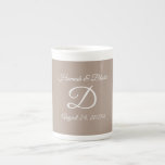 Coffee cup monogramed<br><div class="desc">Classic coffee cup personalised for a wedding present or wedding anniversary.</div>