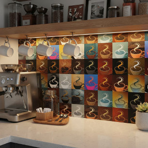 coffee cup montage tile