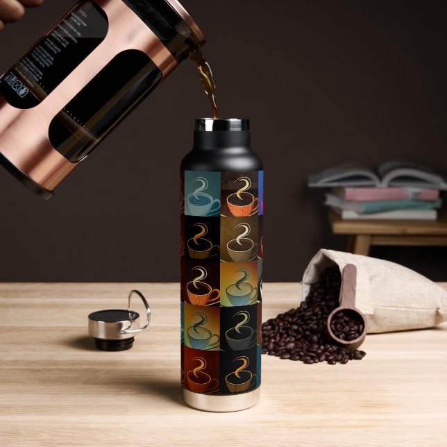 coffee cup montage water bottle (Coffee)