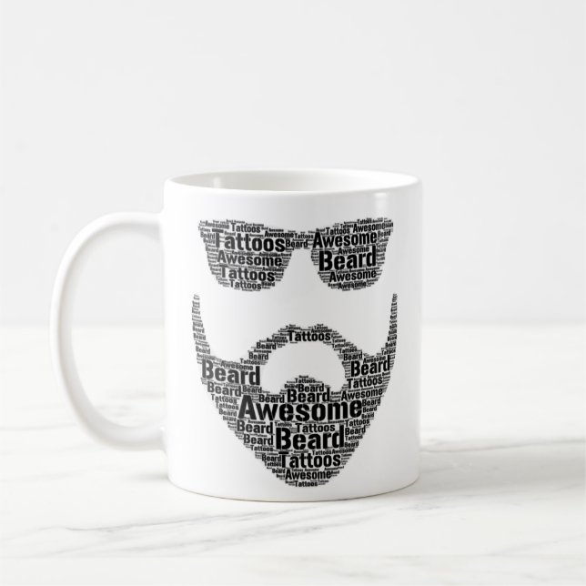 Coffee Cup Mug Dad, Father, Papa, Daddy Beard (Left)