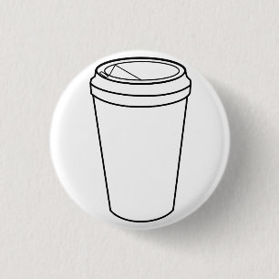 Coffee Cup (Paper To-Go) 3 Cm Round Badge