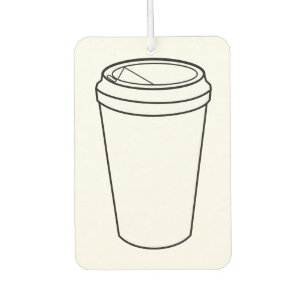 Coffee Cup (Paper To-Go) Car Air Freshener