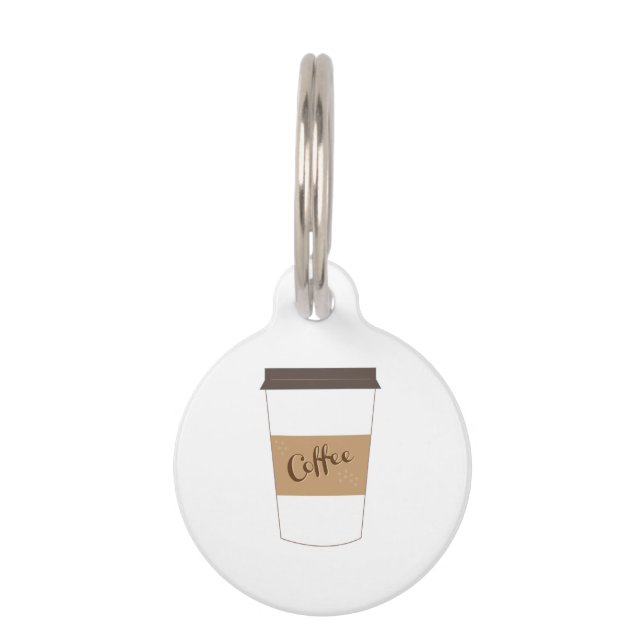 Coffee Cup Pet Tag (Front)