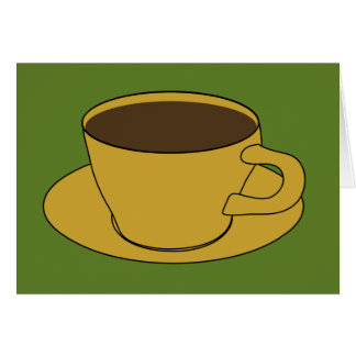 Coffee Cup - Retro Greeting/Note Card