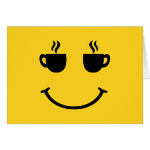 Coffee Cup Smile Greeting Card
