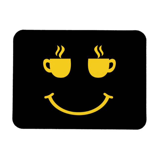 Coffee Cup Smile Magnet (Horizontal)