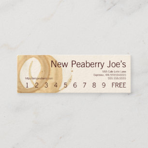 Coffee Cup Stain Loyalty Punch Card