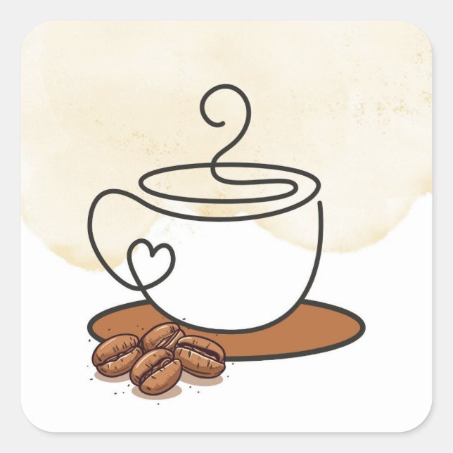 Coffee Cup Sticker (Front)