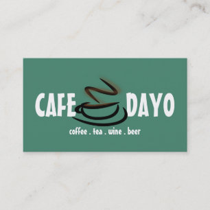 Coffee Cup Tea Shop Wine Beer Cafe Business Card