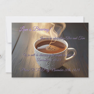 Coffee Cup Wedding Shower Invitation