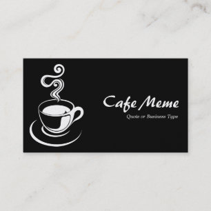 Coffee Cup - White and Black (Gold) Business Card