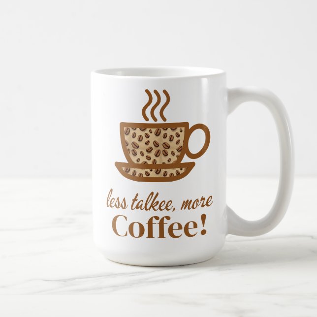 Coffee Cup with a Playful Wake-Up Message (Right)