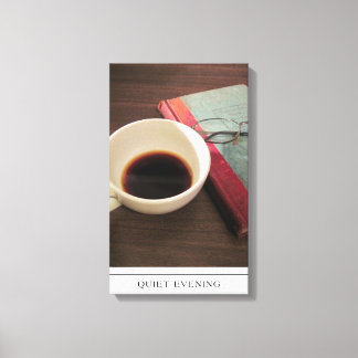 Coffee Cup with Book on canvas