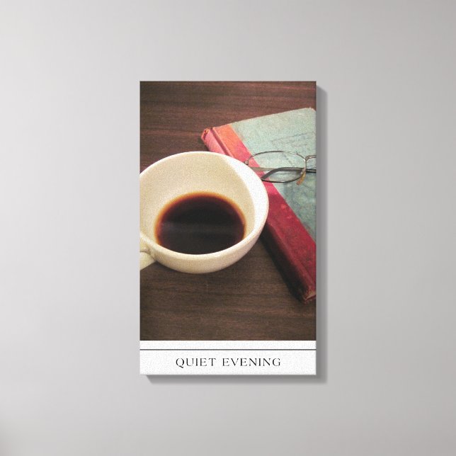 Coffee Cup with Book on canvas (Front)