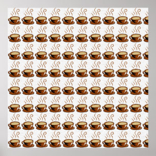 Coffee Cups Background Poster