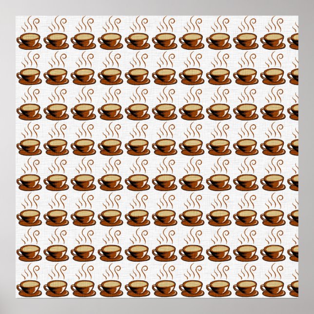 Coffee Cups Background Poster (Front)