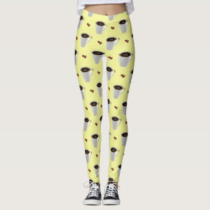 COFFEE CUPS & BEANS LEGGINGS