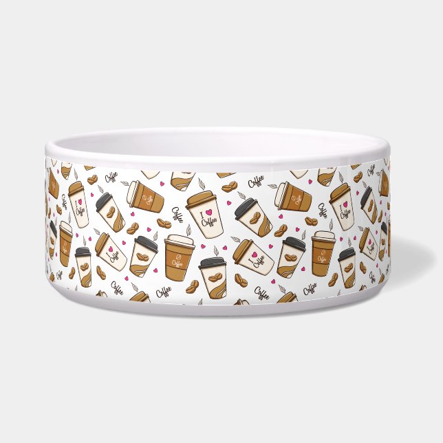 Coffee Cups, Coffee Beans, Coffee Lover, Hearts (Front)