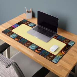 Coffee cups custom desk mat