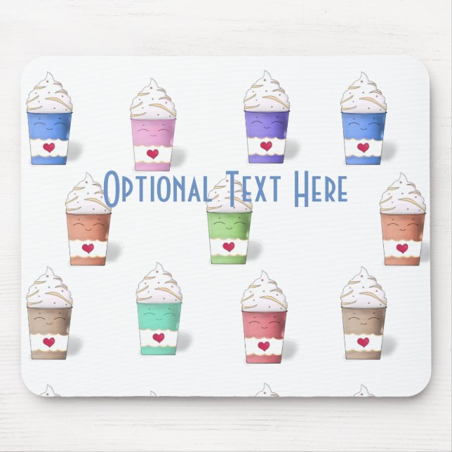 Coffee Cups in Full Colours  Mouse Pad (Front)
