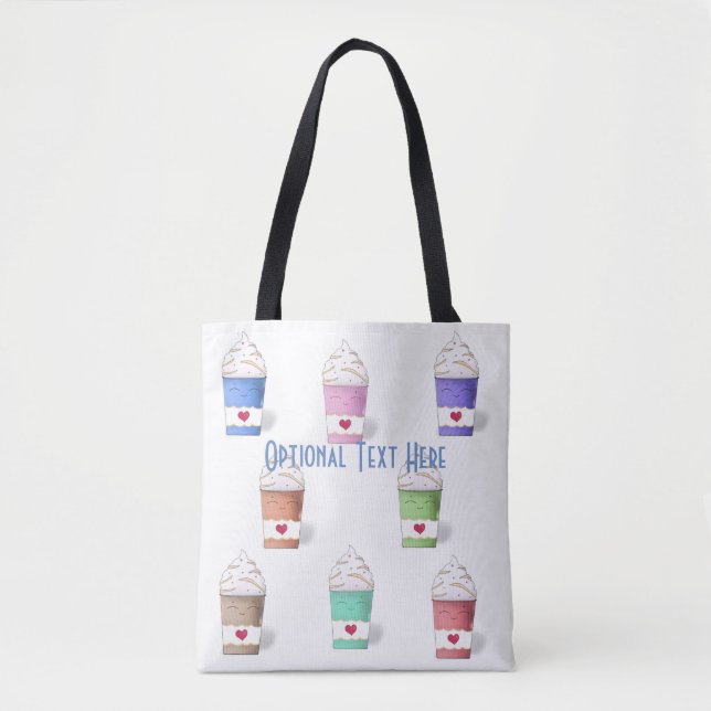 Coffee Cups in Full Colours  Tote Bag (Front)